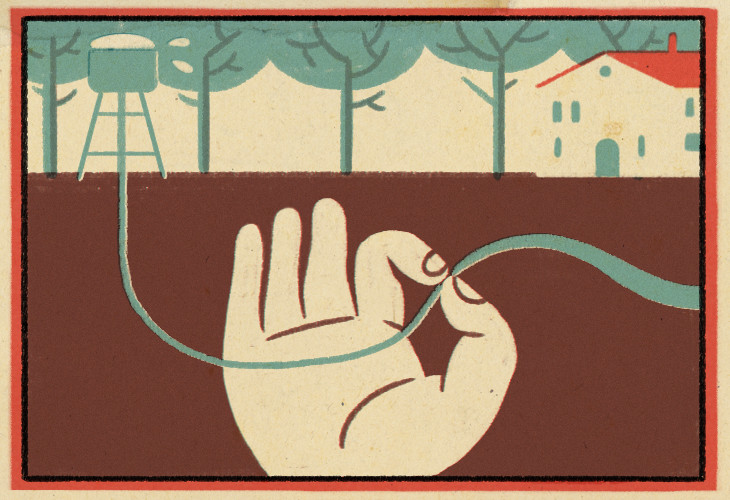 Mano y deposito de agua